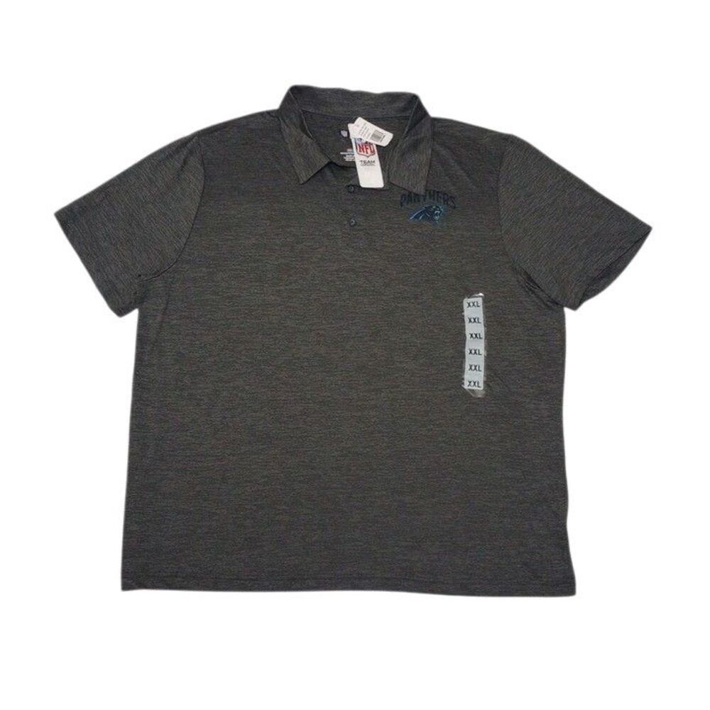 NFL Team Apparel Men's 2XL Polo Shirt Panthers NEW WITH TAGS Short Sleeve